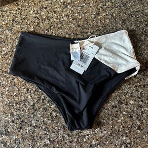 L*Space Black and White Swim Bottom